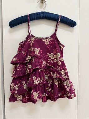 GAP Kids Plum Floral Ruffle Camisole